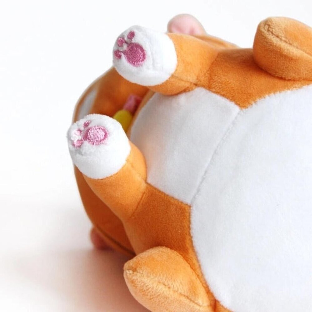 Angry Cat Plush - Orange Tabby - with Spirit Fox Hat that Fits Real Cats! - Picture 5 of 8